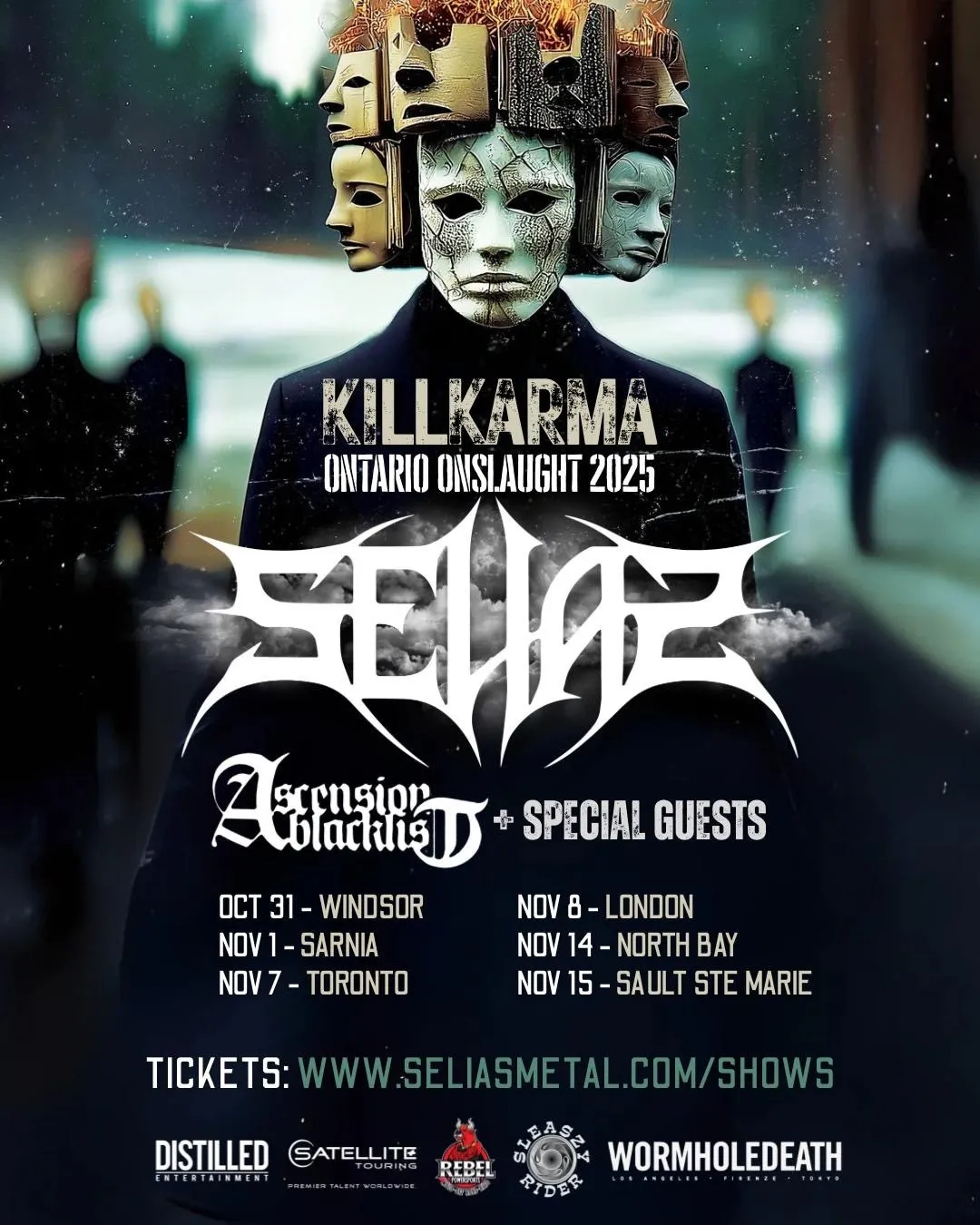 SELIAS melodic death metal band promo for Ontario Onslaught Tour 2025